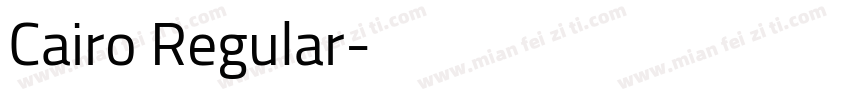 Cairo Regular字体转换